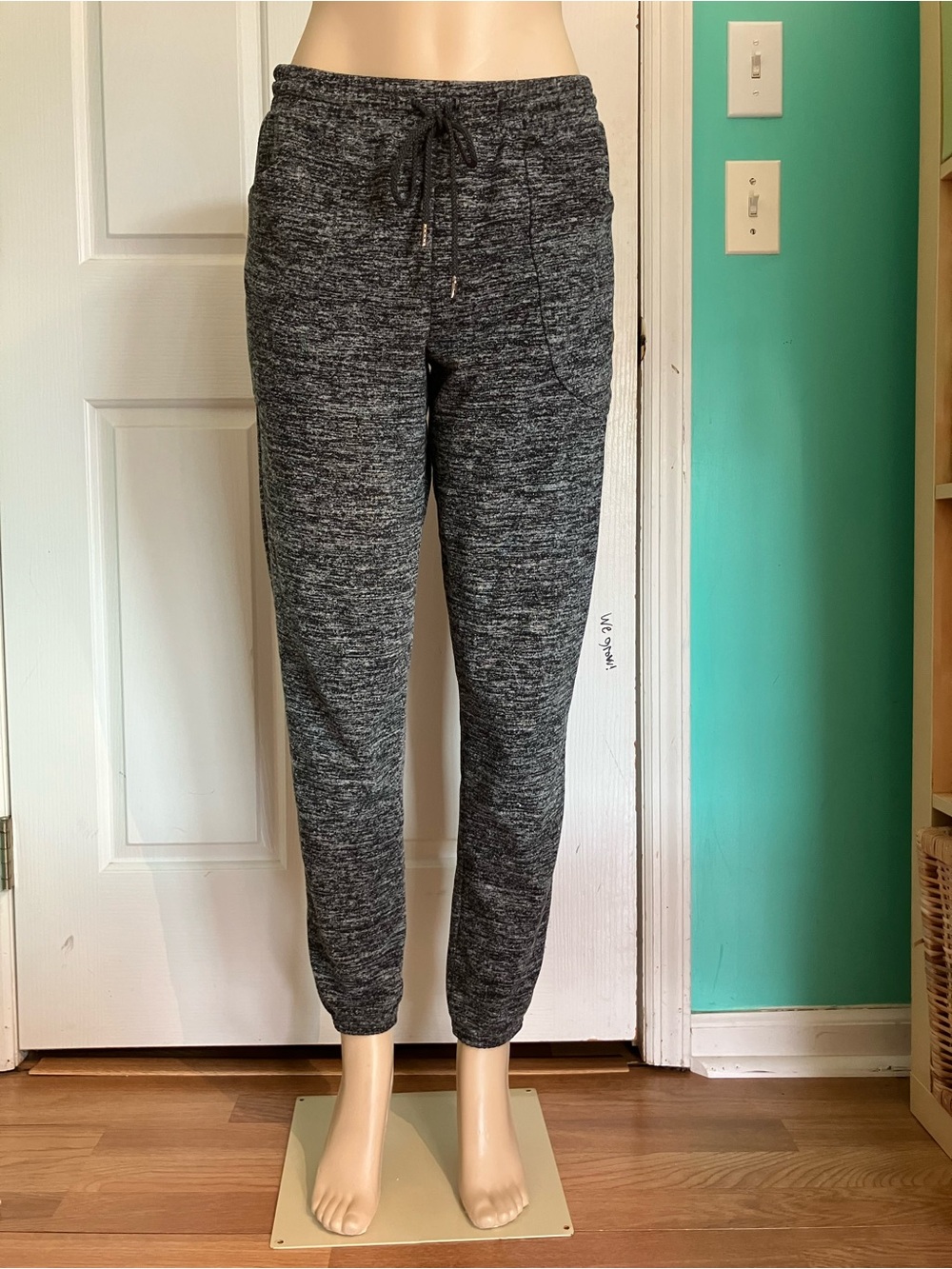 Adore Me Women's Black Heather Jogger Track Pants